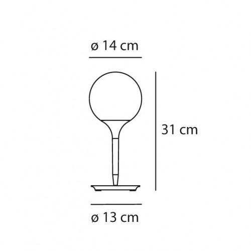 Artemide Castore 14 tavolo