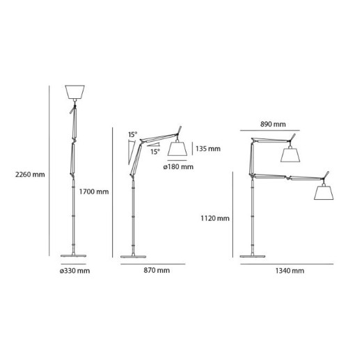 Artemide Tolomeo Micro Floor