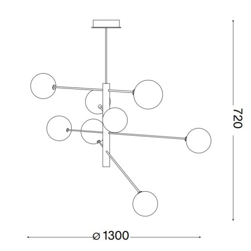 Ideal Lux Equinoxe 8 ottone