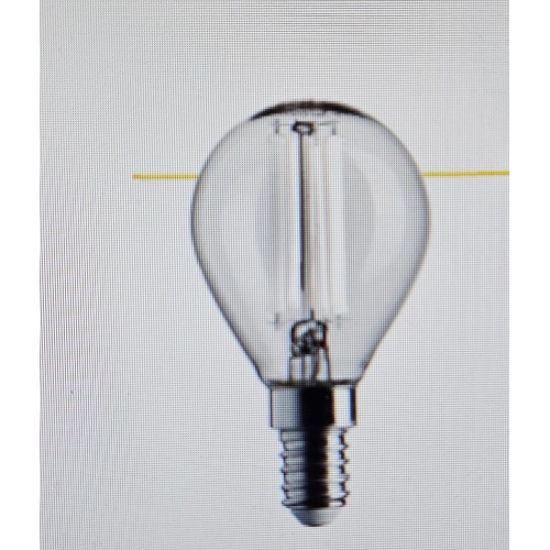 Lampadina Led E14 sfera 4,5w 3000k fil. bianco