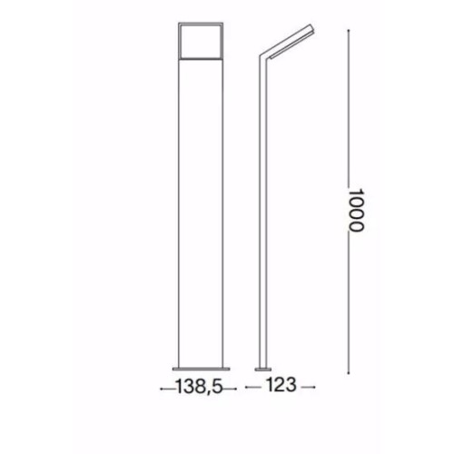 Ideal Lux Style 100 antracite 4000k