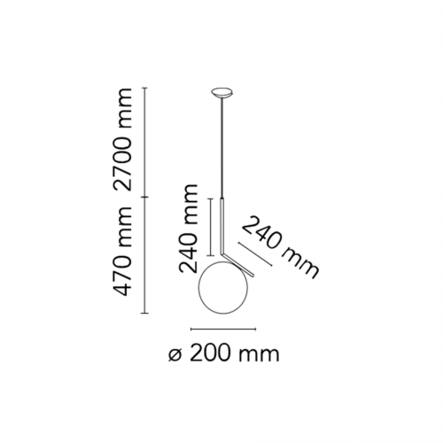 Flos IC S1 sospensione cromo